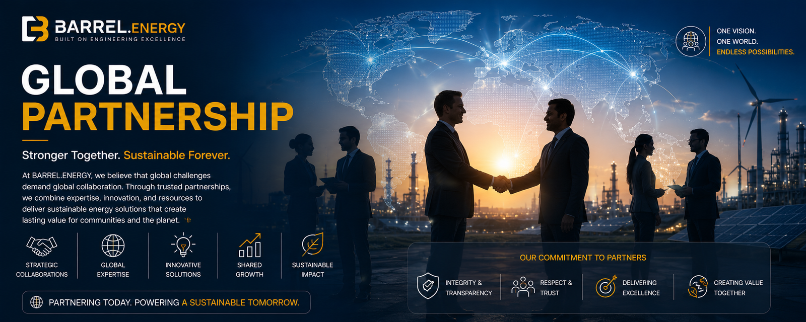 Global partnerships international business collaboration energy
