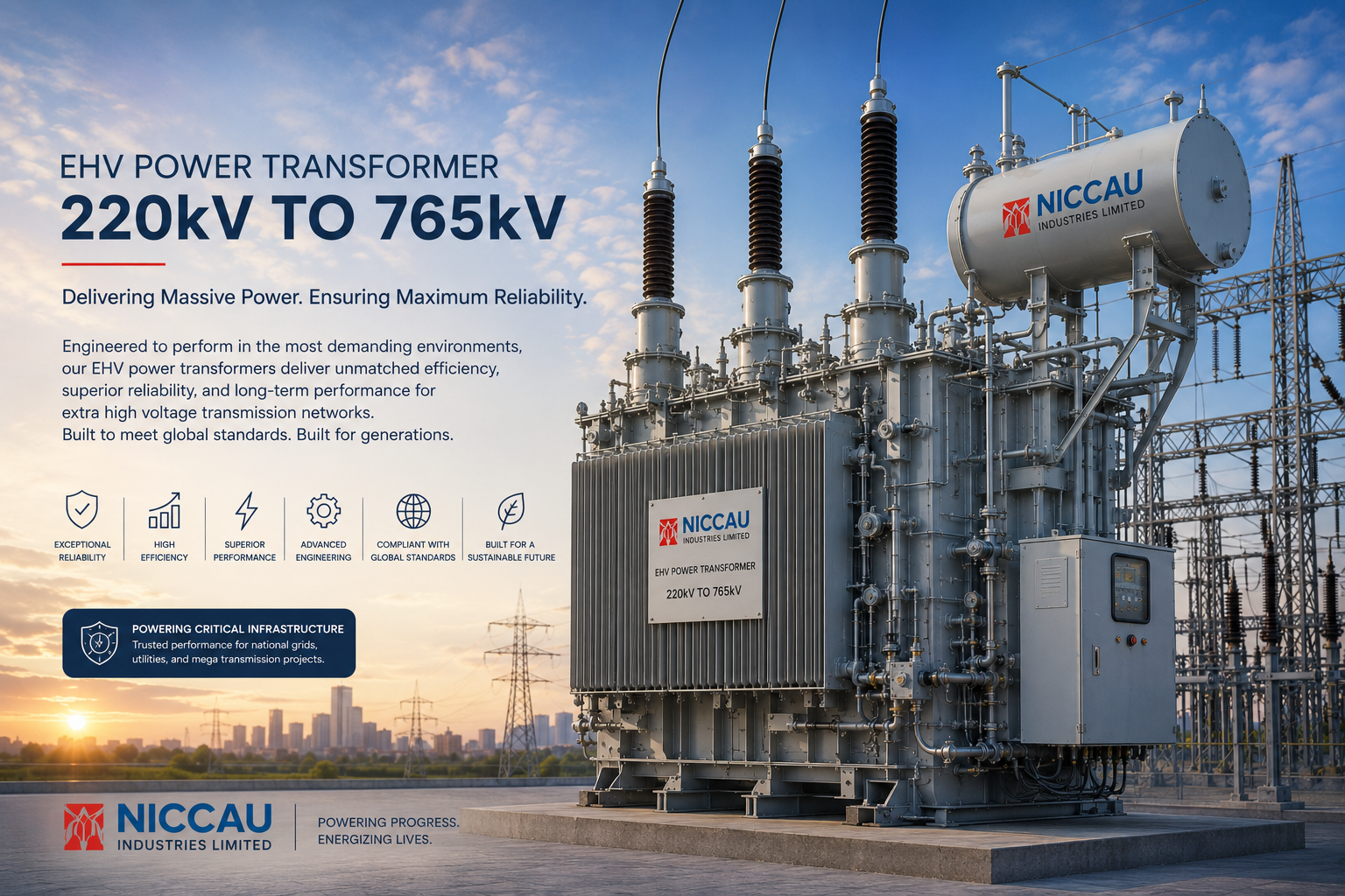 220kV 400kV EHV power transformer PGCIL substation