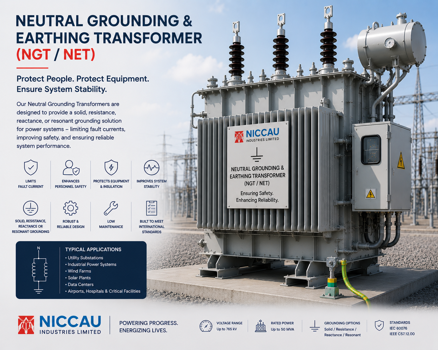 neutral grounding earthing transformer NGT NET