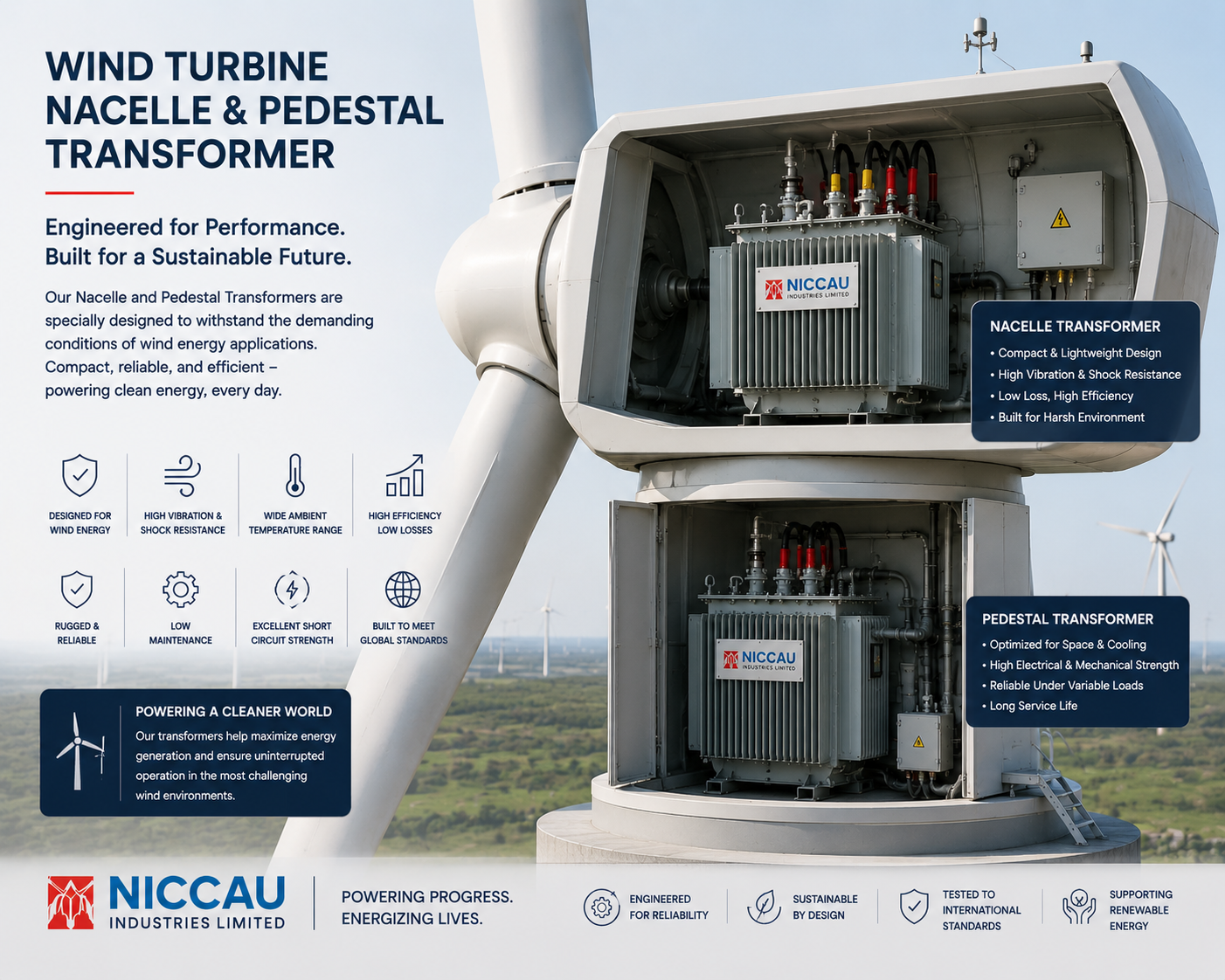 wind turbine nacelle transformer 690V 33kV