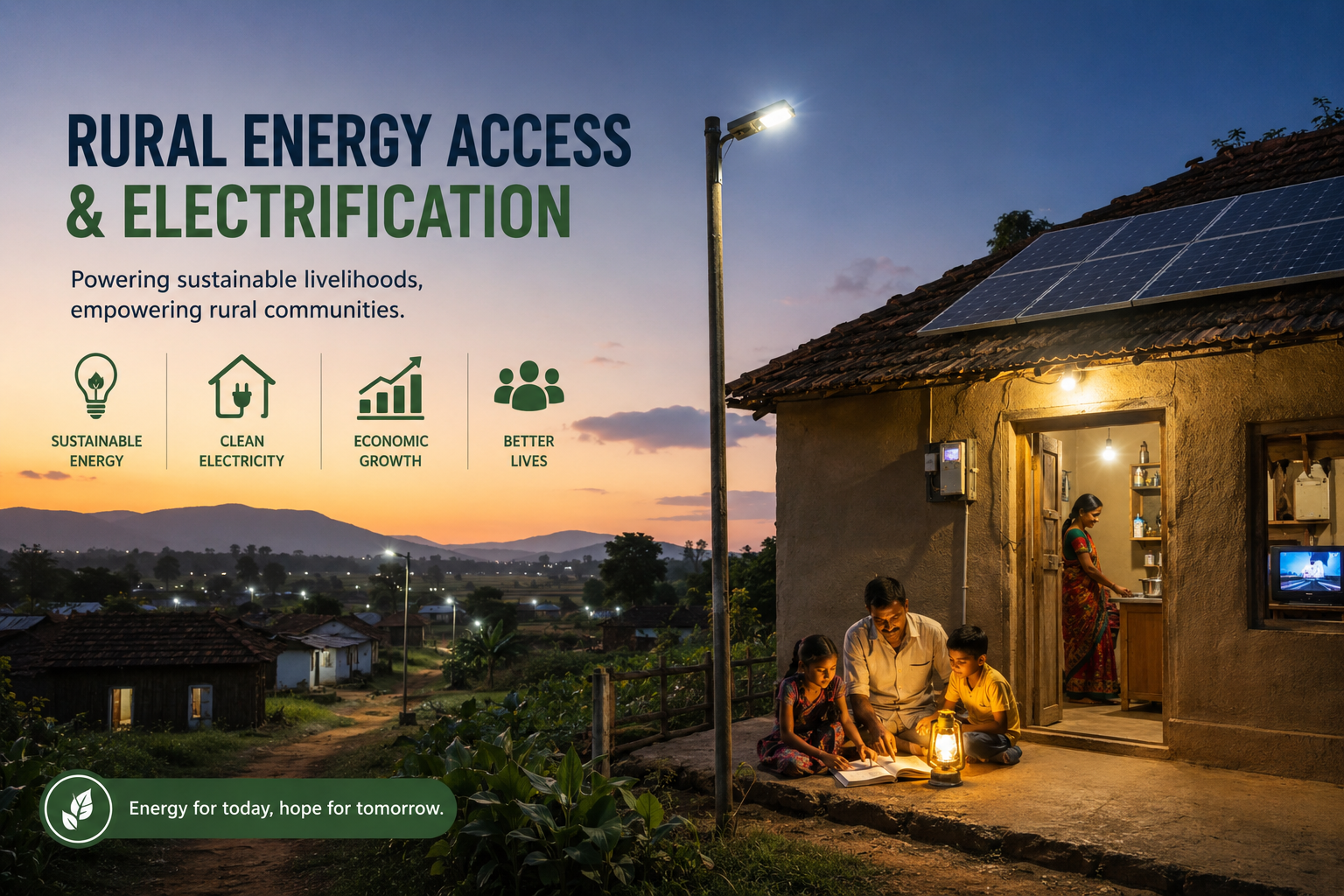 Rural electrification solar energy access