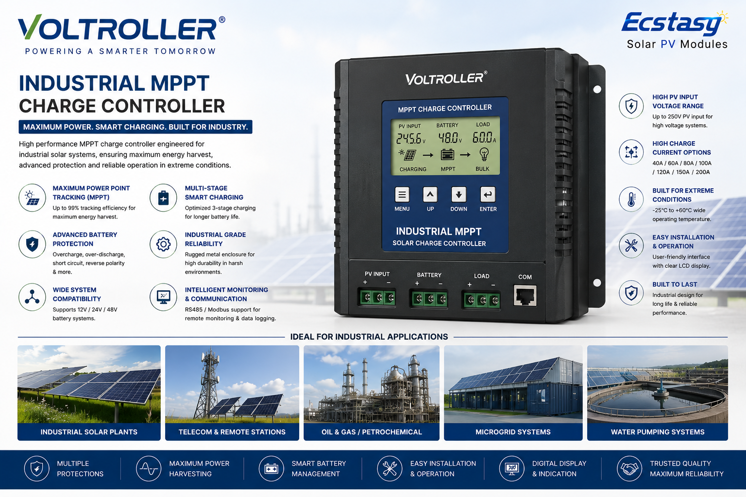 MPPT Charge Controller industrial high voltage