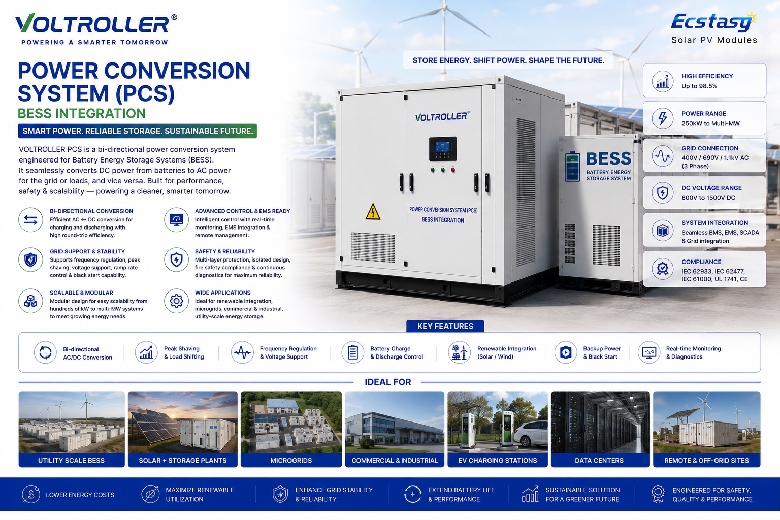 Solar BESS VRFB hybrid storage system